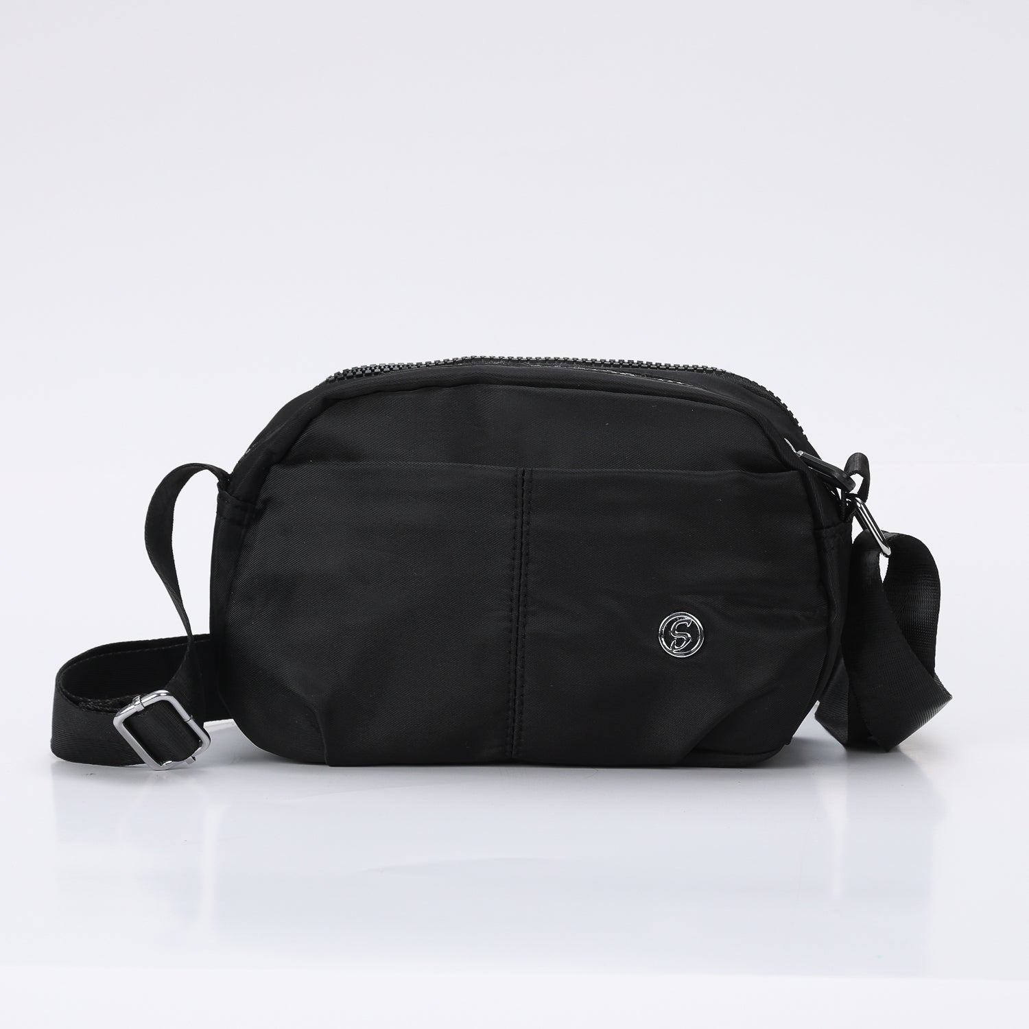 BANDOLERA RECTANGULAR LONA /2 CIERRES /STRAP TEXTIL ANCHO /SOLEY