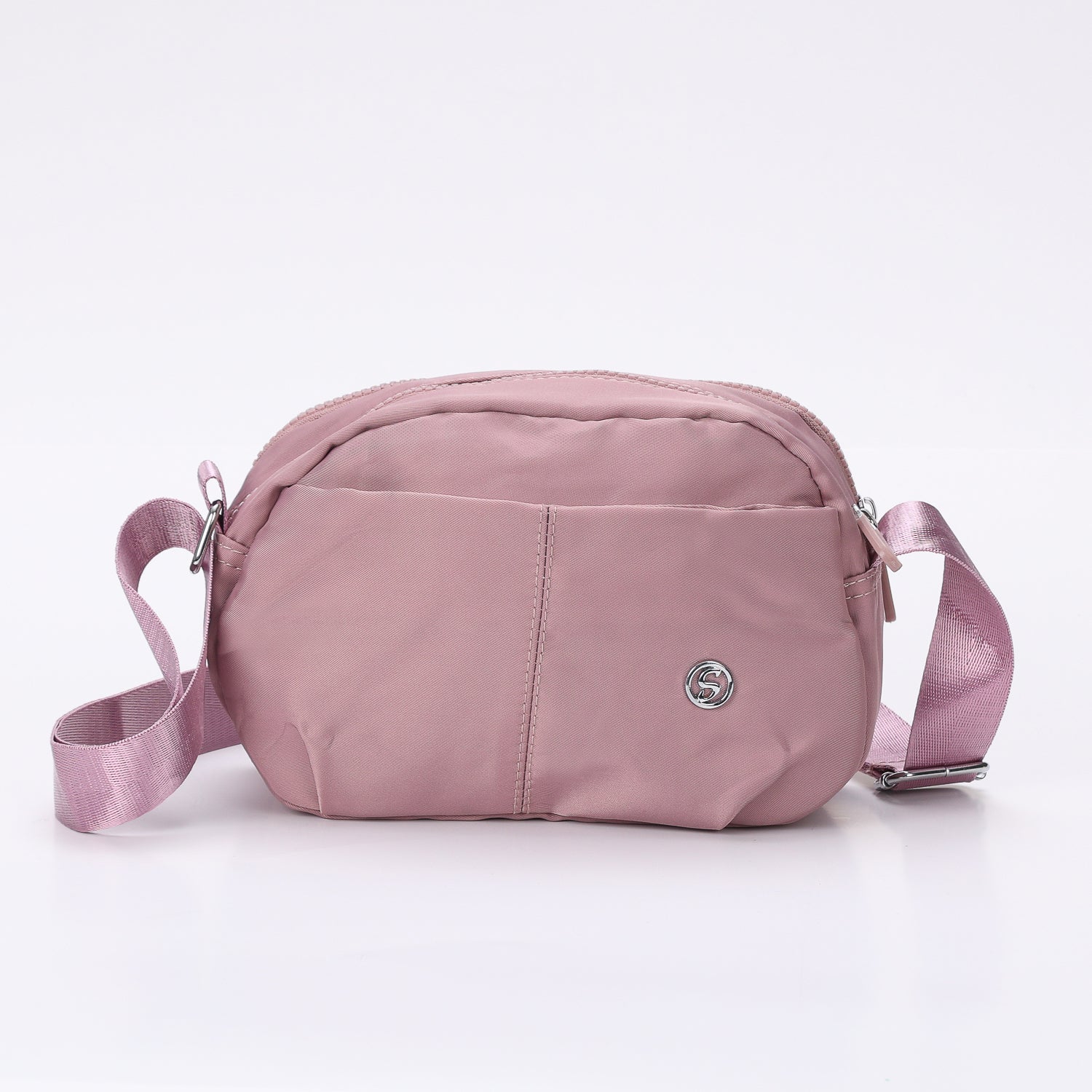 BANDOLERA RECTANGULAR LONA /2 CIERRES /STRAP TEXTIL ANCHO /SOLEY