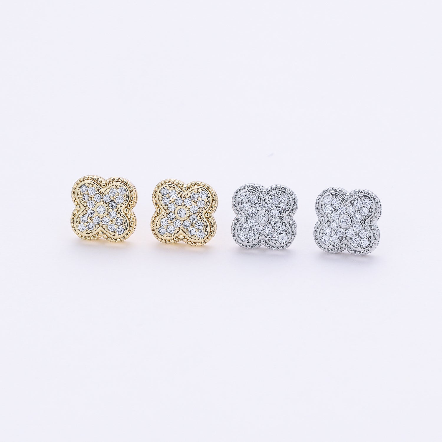 broquel med flor van texturizada cristal
