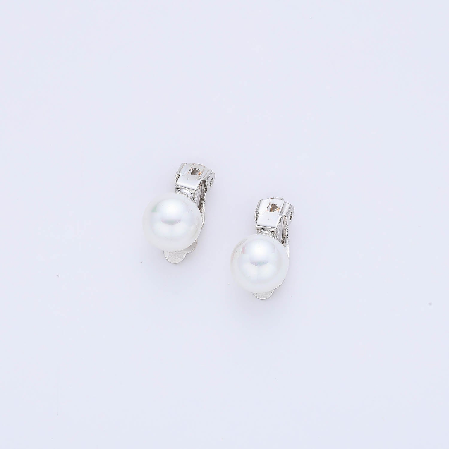 CLIP / PERLA MEDIANA BLANCA / PLATA