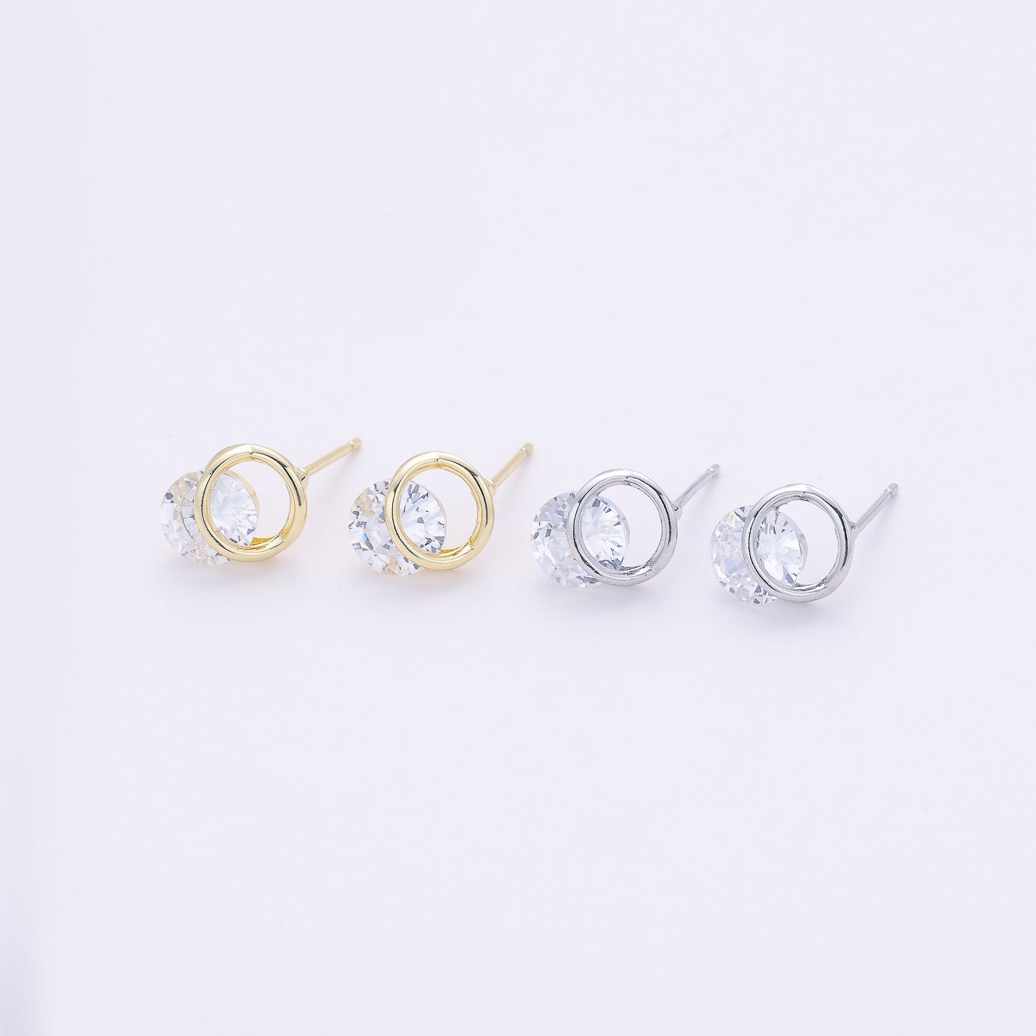 broquel  / aro cristal dentro / dorado