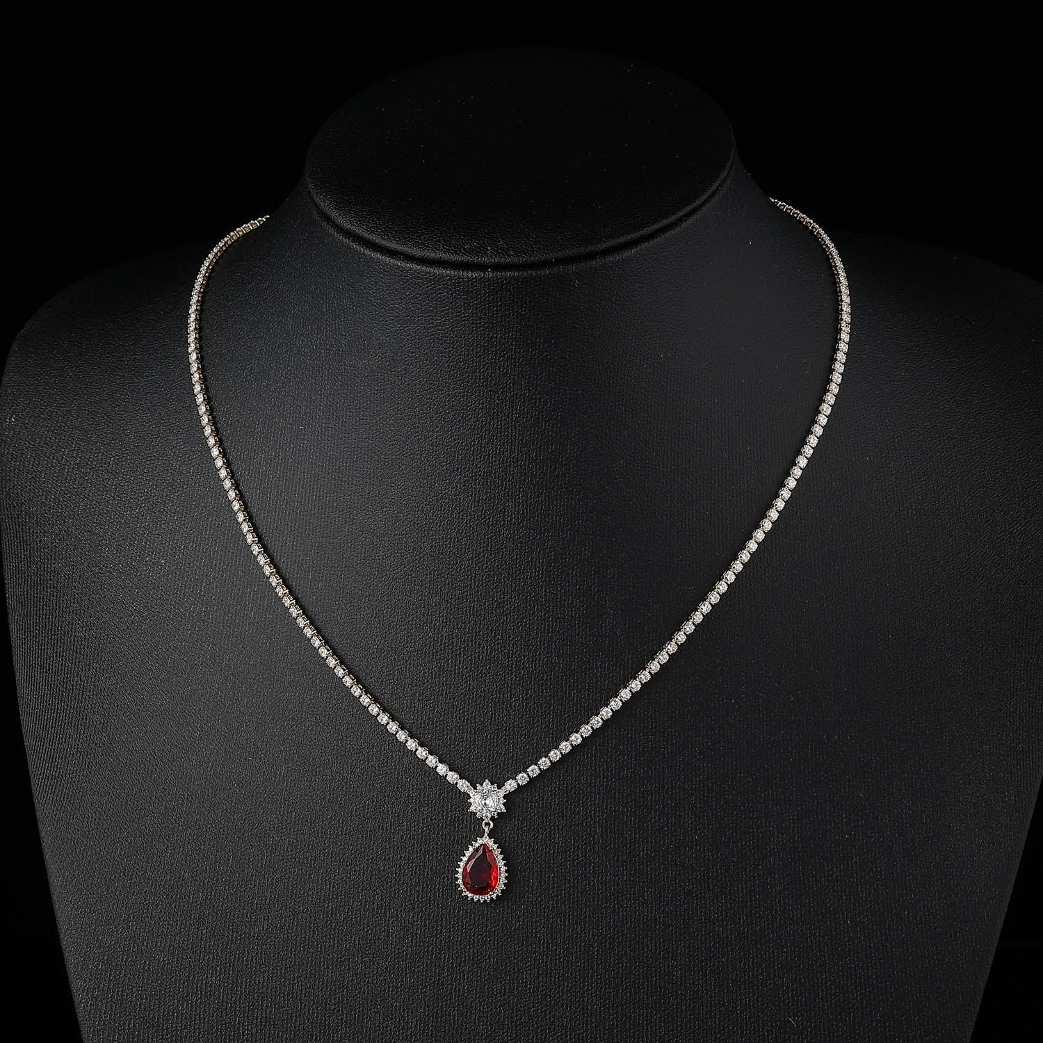 16" GARGANTILLA CRISTAL CENTRO CUELGA GOTA