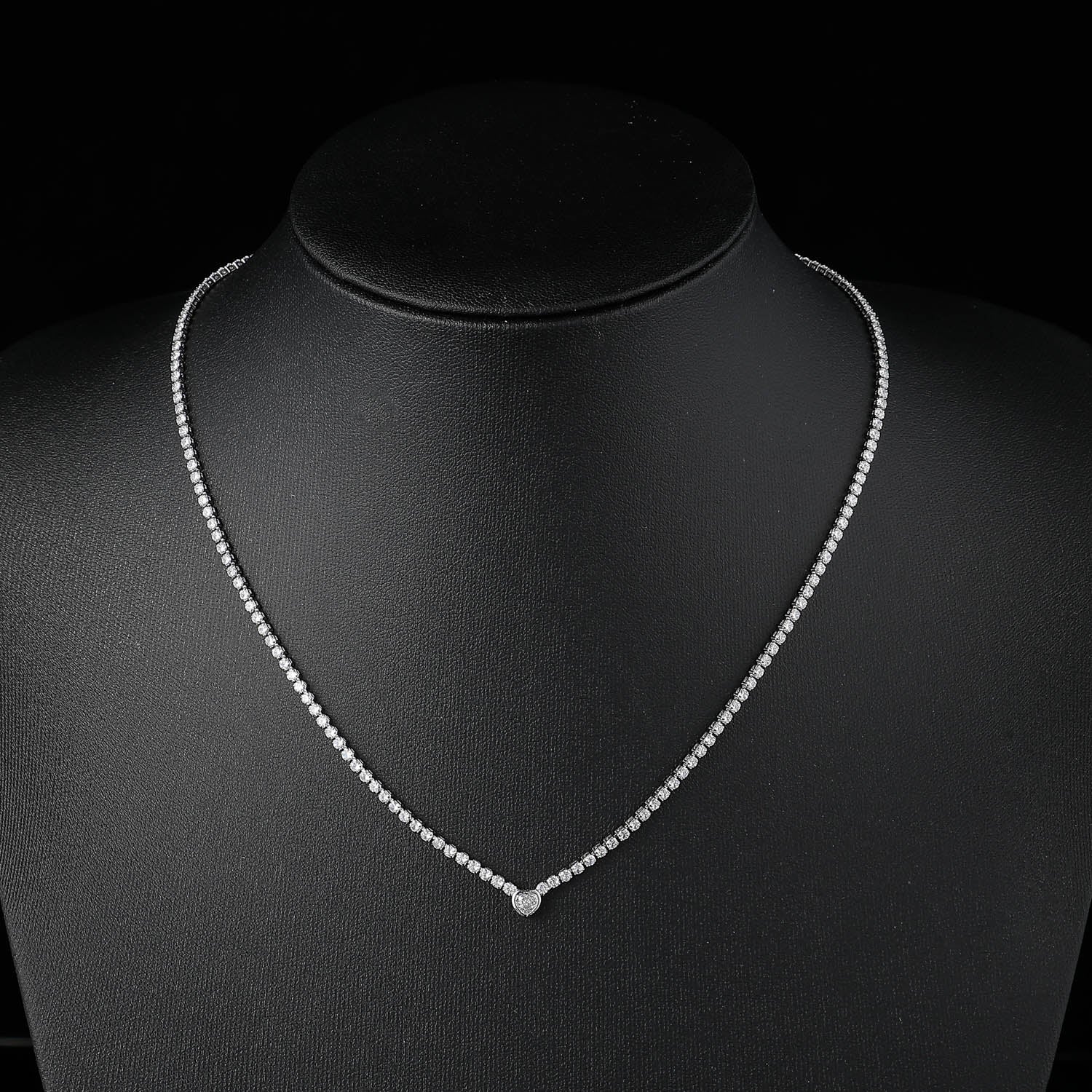 16" GARGANTILLA CRISTAL CHICO  / CENTRO CRISTAL CORAZON MED