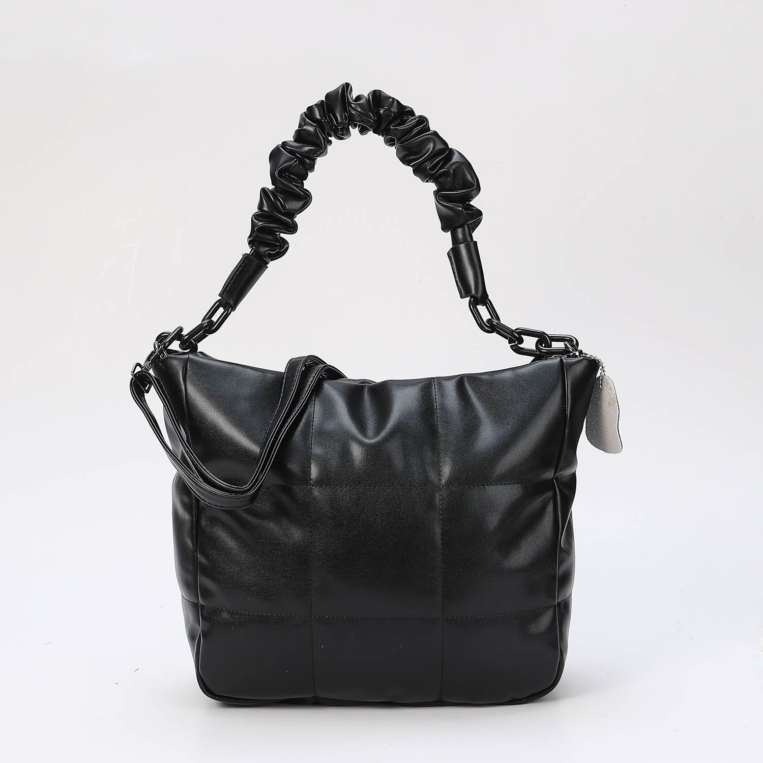 TOTE / SUAVE / CUADRADA / PIU PESPUNTE EN CUADROS /ASA CADENA