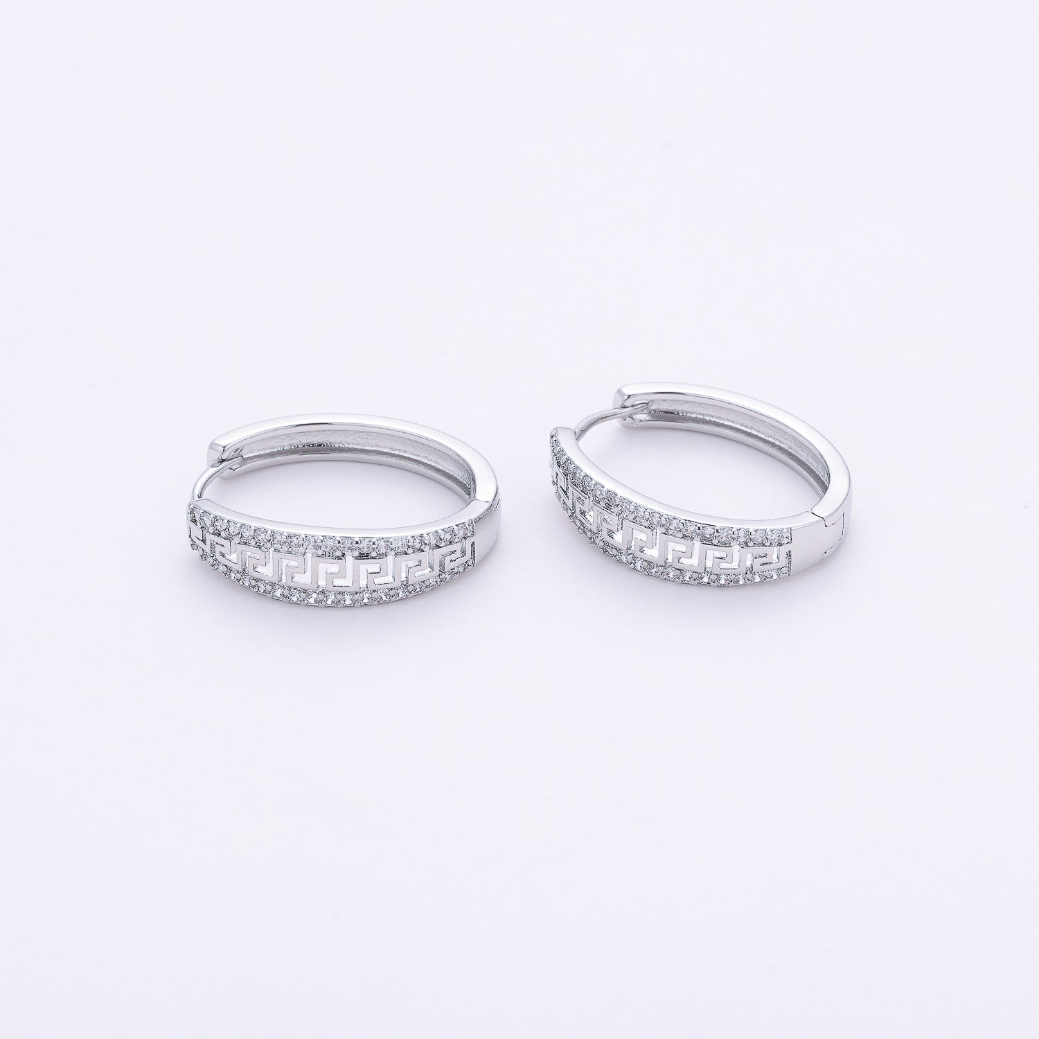 huggies xxg / ovaladas / greca con perfil cristal / plata