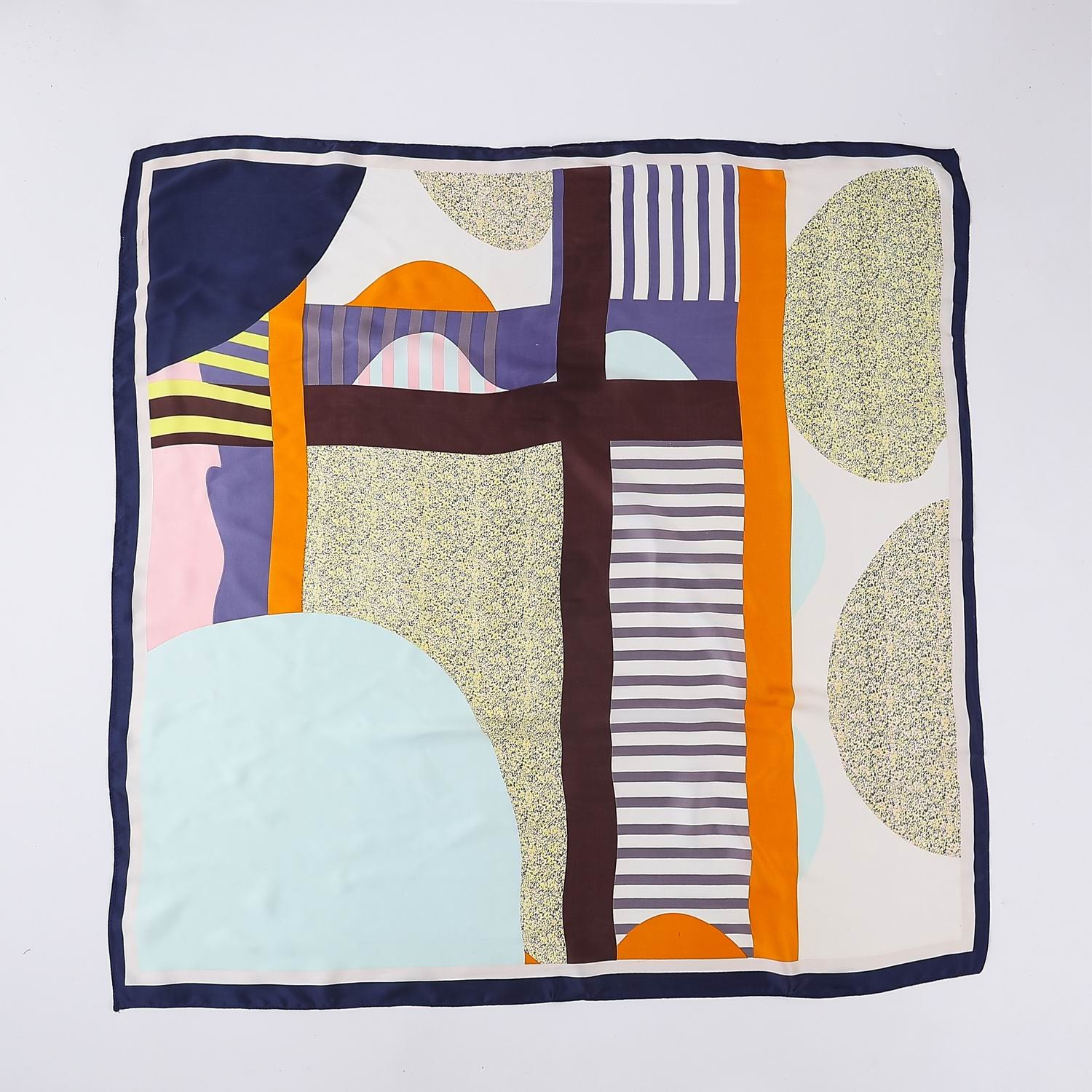 MASCADA GRANDE CUADRADA / 90 X 90 / LINEAS GEOMETRICAS Y CIRCULOS / FO