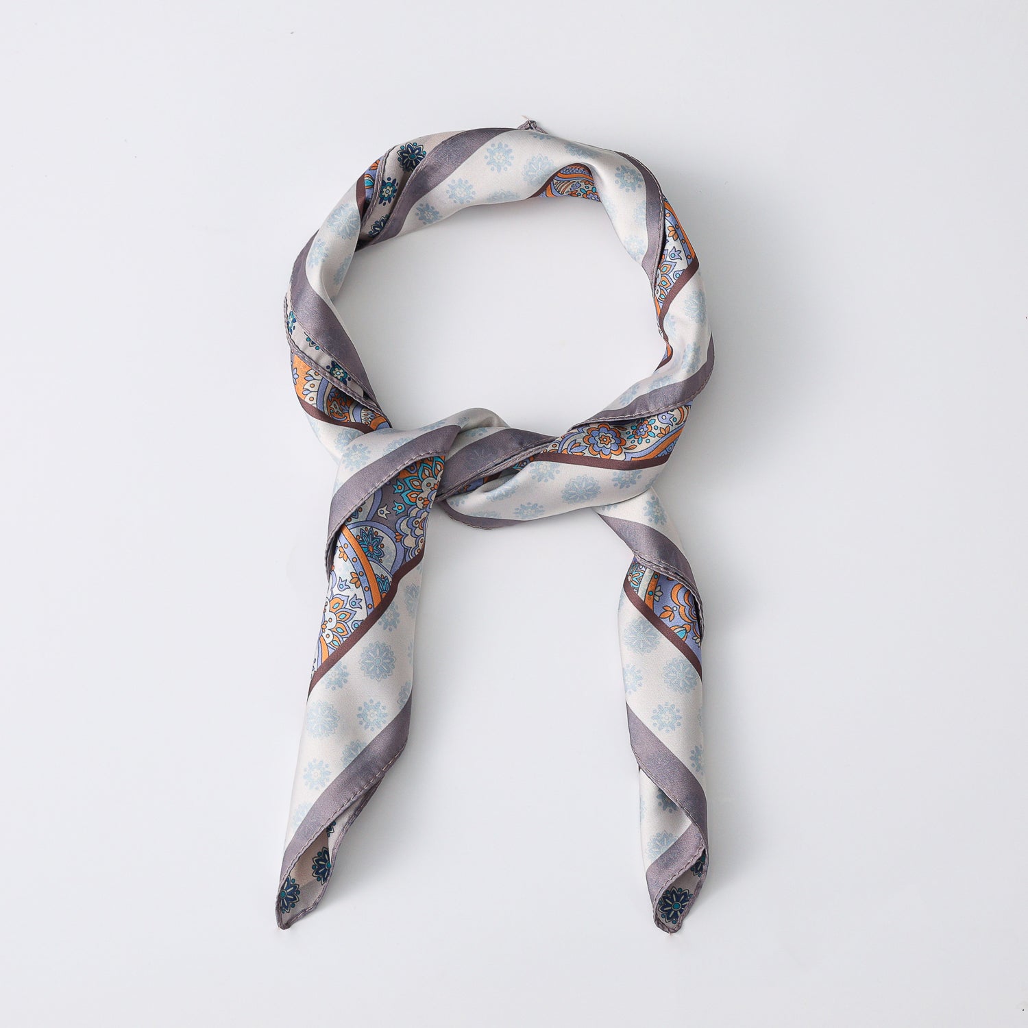 MASCADA /2 VISTAS /70X70 / AMEBAS XG / BEIGE / AZUL / DORADO