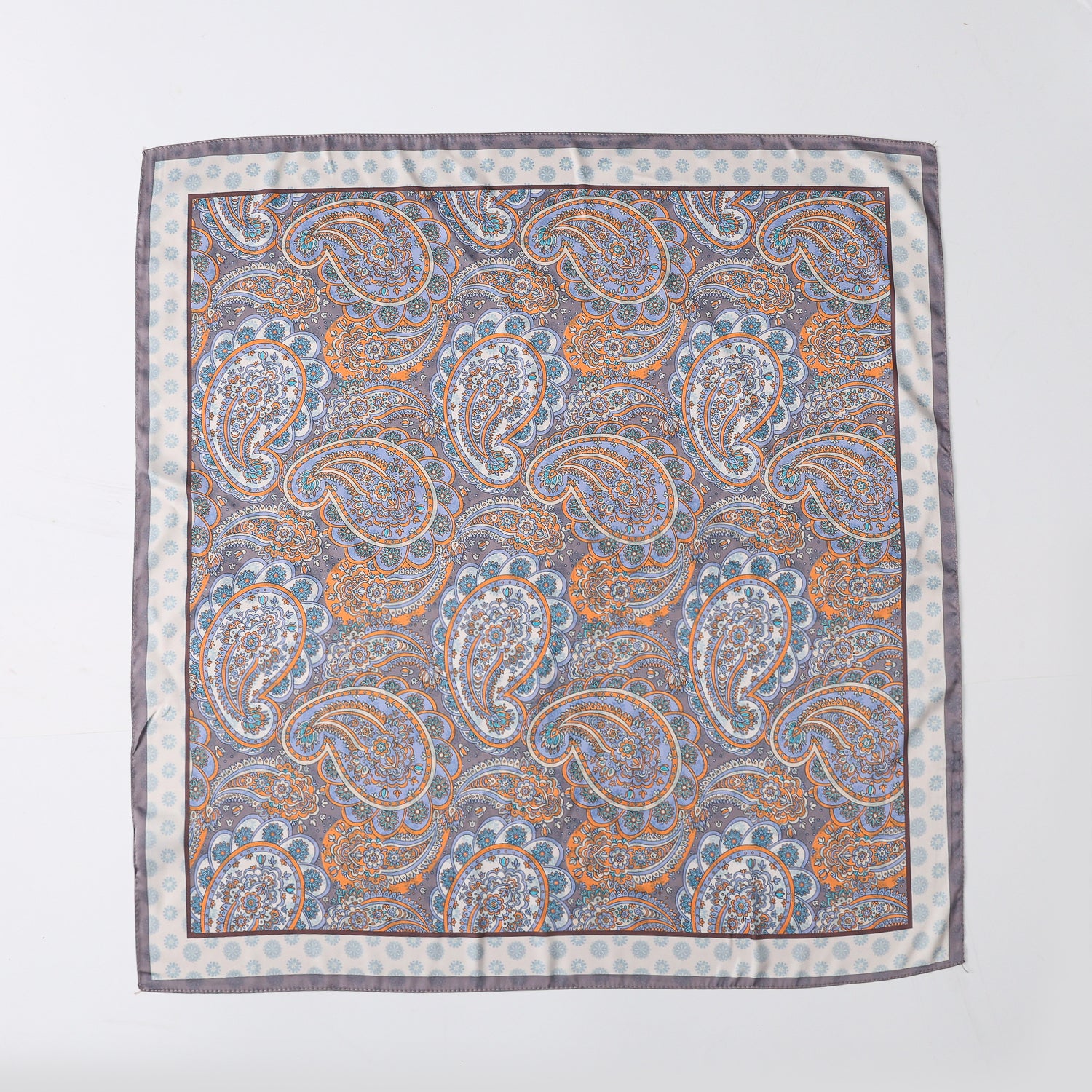 MASCADA /2 VISTAS /70X70 / AMEBAS XG / BEIGE / AZUL / DORADO