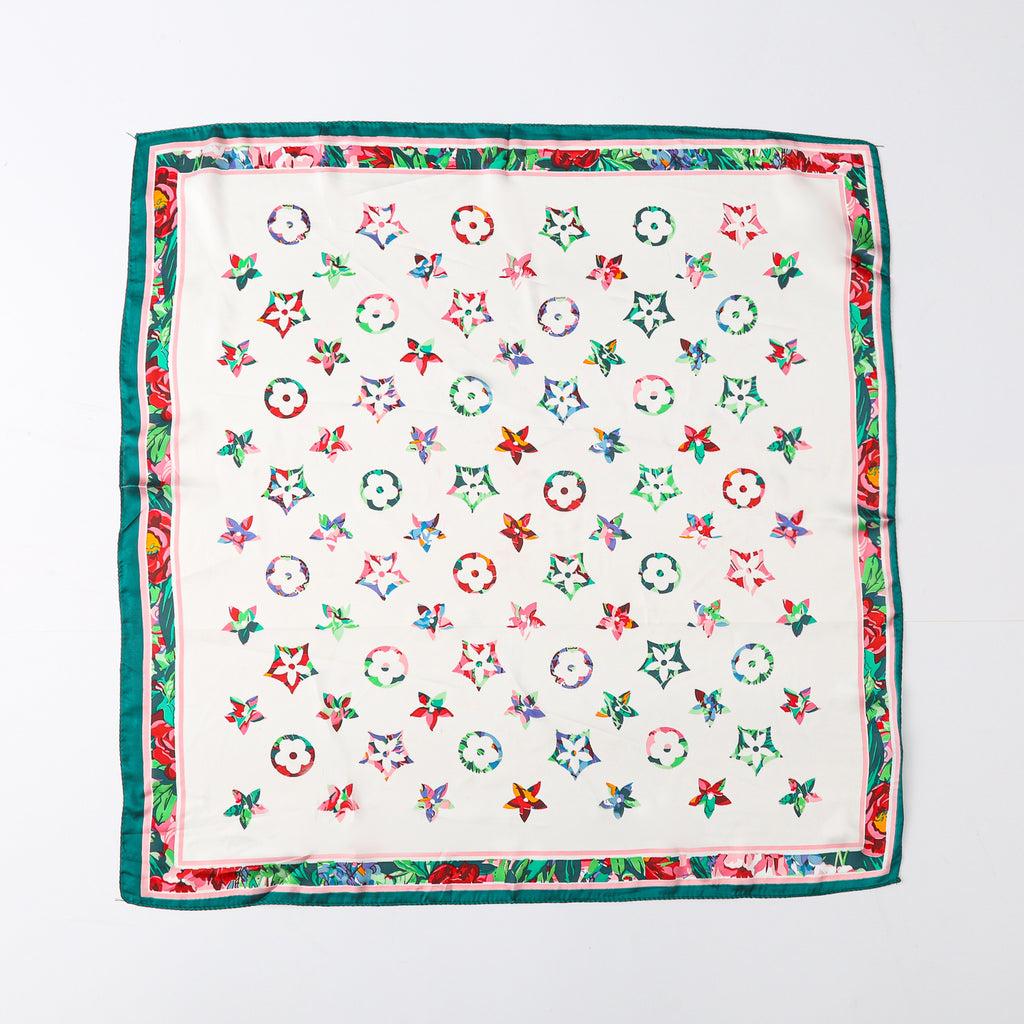 MASCADA MONOGRAMA MULTICOLOR / FONDO BLANCO