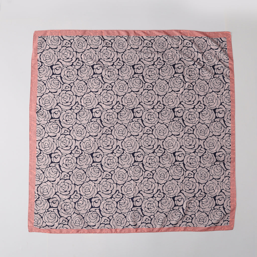 MASCADA 90X90 / DOS VISTAS / PERFIL ROSAS / ROSA  MARINO BLANCO