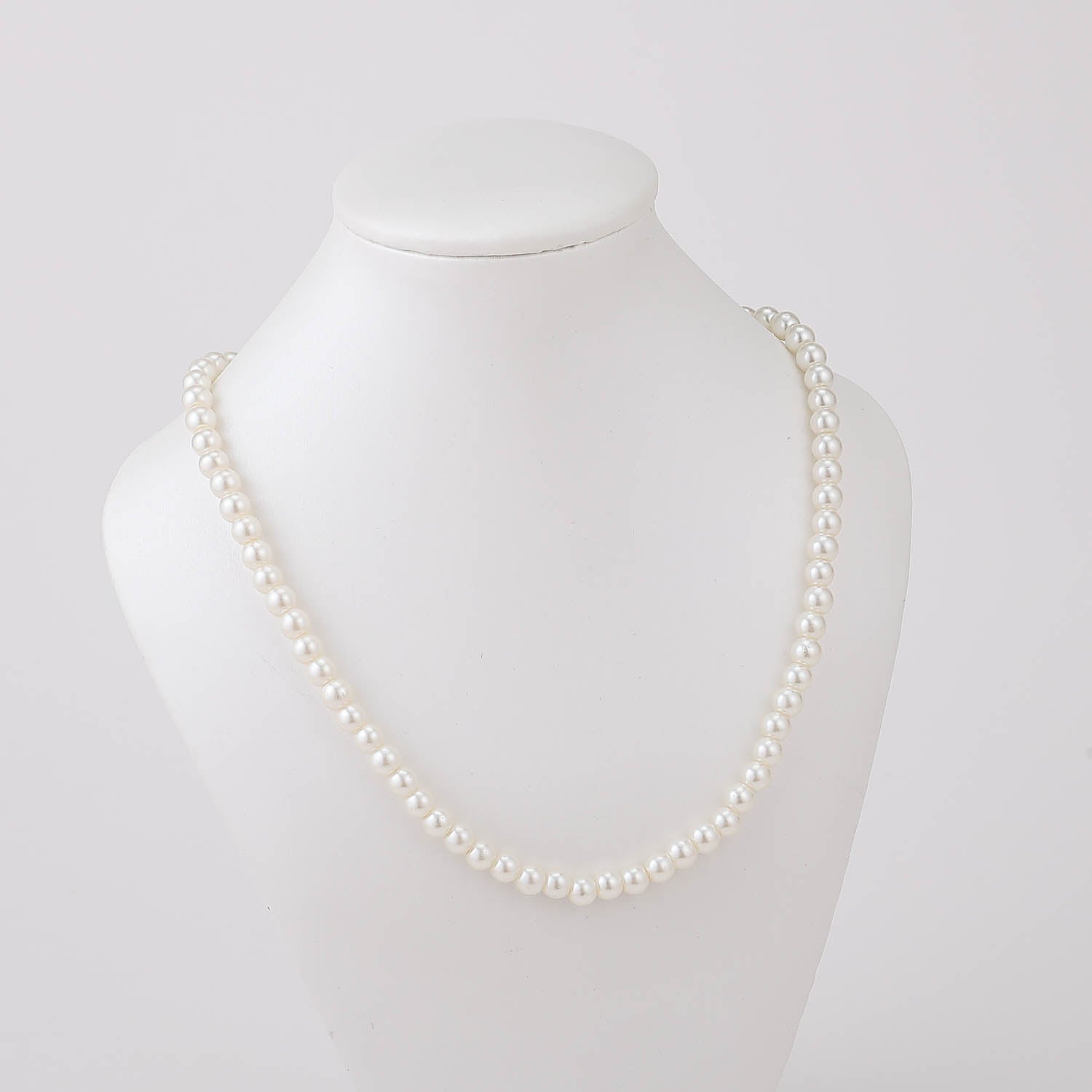18" COLLAR PERLA CHICA 6 MM  BLANCA
