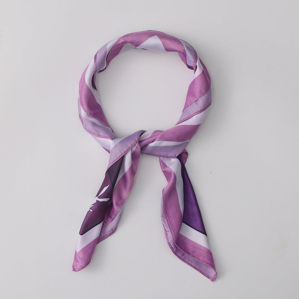 MASCADA 70X70 / CUADROS AMOTFOS / 2 CONEJOS  / MORADO LILA VERDE