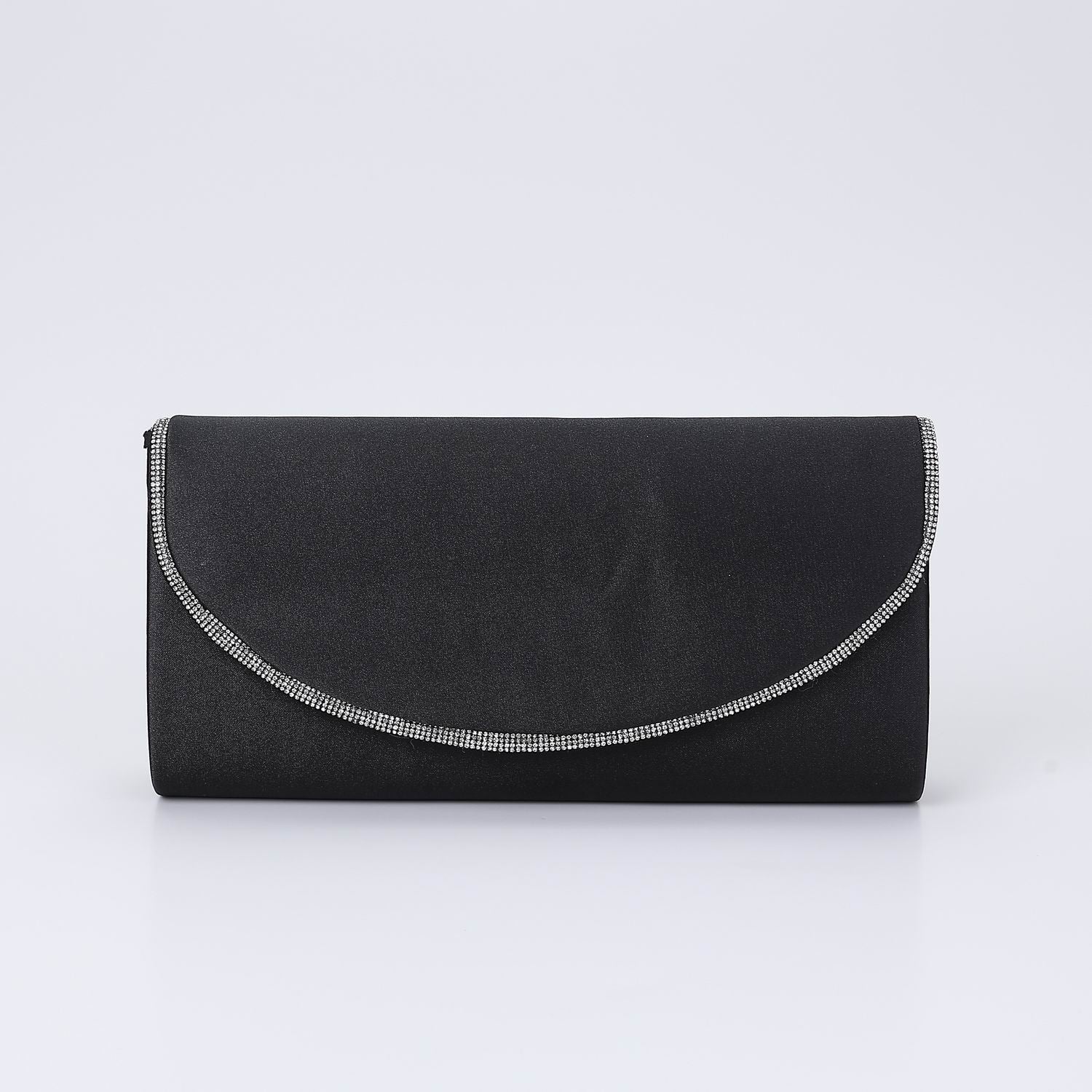 BOL NOCHE/ RECTANGULAR SENCILLA FLAP REDONDEADA PERFIL CRISTAL