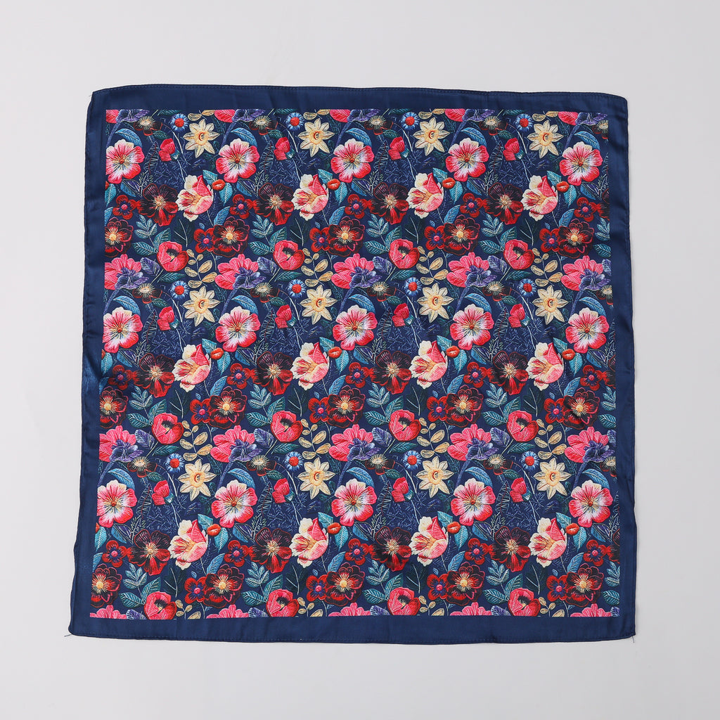 MASCADA 50X50 / FLORES MEDIANAS ROSAS Y ROJAS / FONDO MARINO