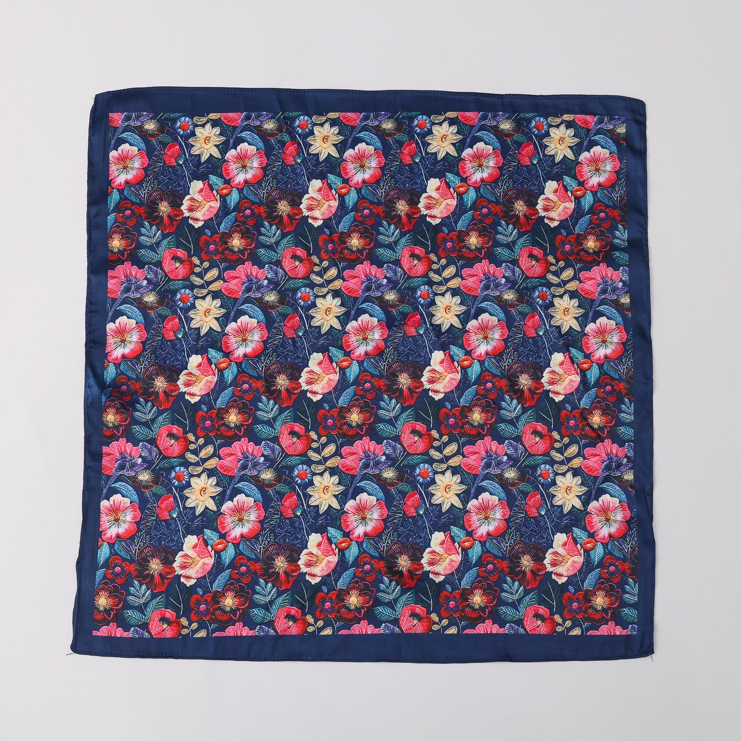 MASCADA 50X50 / FLORES MEDIANAS ROSAS Y ROJAS / FONDO MARINO