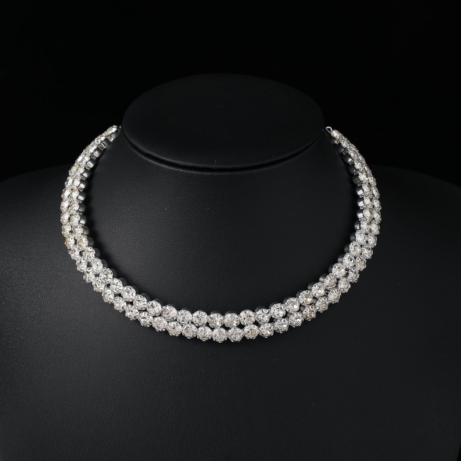 choquer rigida 2 lineas cristal grande / plata